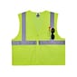 Ergodyne GloWear 8256Z High-Visibility Zipper Safety Vest, Class 2, Small/Medium, Lime (21573)