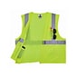 Ergodyne GloWear 8256Z High-Visibility Zipper Safety Vest, Class 2, Small/Medium, Lime (21573)