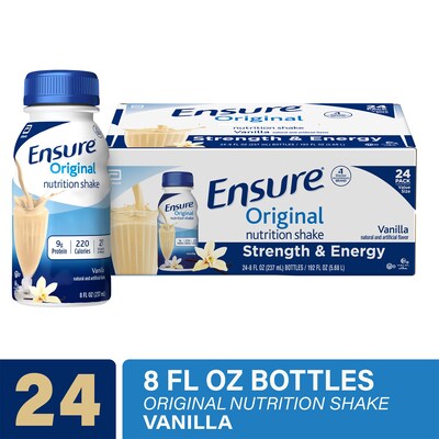 Ensure Original Meal Replacement Nutrition Shake, Vanilla, 8 oz., 24/Pack (57753)