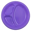 JAM Paper Plastic 3 Compartment Divided Plates, 10.25 Diameter, Hot Purple, 20/Pack (10255CPHPU)