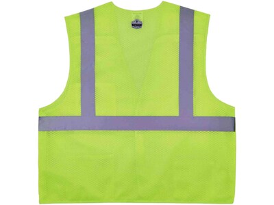 Ergodyne GloWear Hook & Loop Safety Vest, ANSI Class R2, Small/Medium, Lime (8217BA)