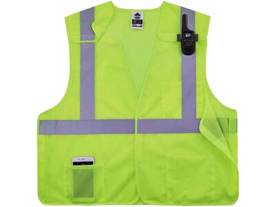 Ergodyne GloWear Hook & Loop Safety Vest, ANSI Class R2, Small/Medium, Lime (8217BA)