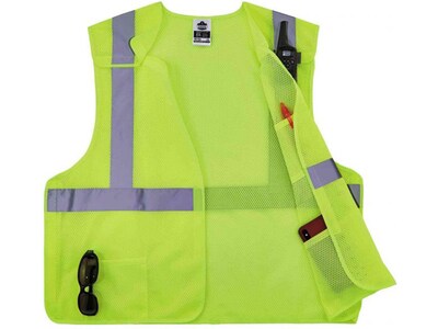 Ergodyne GloWear Hook & Loop Safety Vest, ANSI Class R2, Small/Medium, Lime (8217BA)