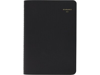 2022 AT-A-GLANCE 5 x 8 Daily Appointment Book, Black (70-207-05-22)