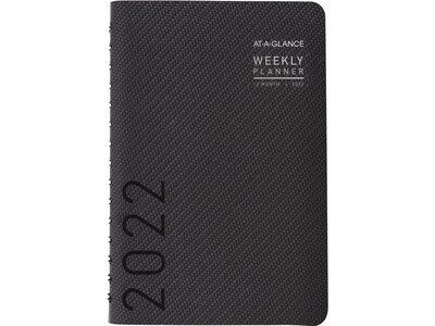 2022 AT-A-GLANCE Contemporary 5 x 8 Weekly/Monthly Planner, Graphite (70-100X-45-22)