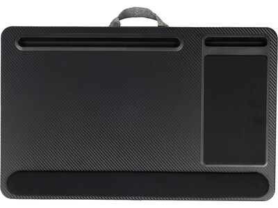 Mind Reader 22.64 x 14.17 Plastic/Fabric Lap Desk, Black/Gray (LTWRIST-BLK)