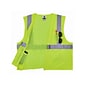 Ergodyne GloWear 8256Z High-Visibility Zipper Safety Vest, Class 2, 4XL/5XL, Lime (21579)