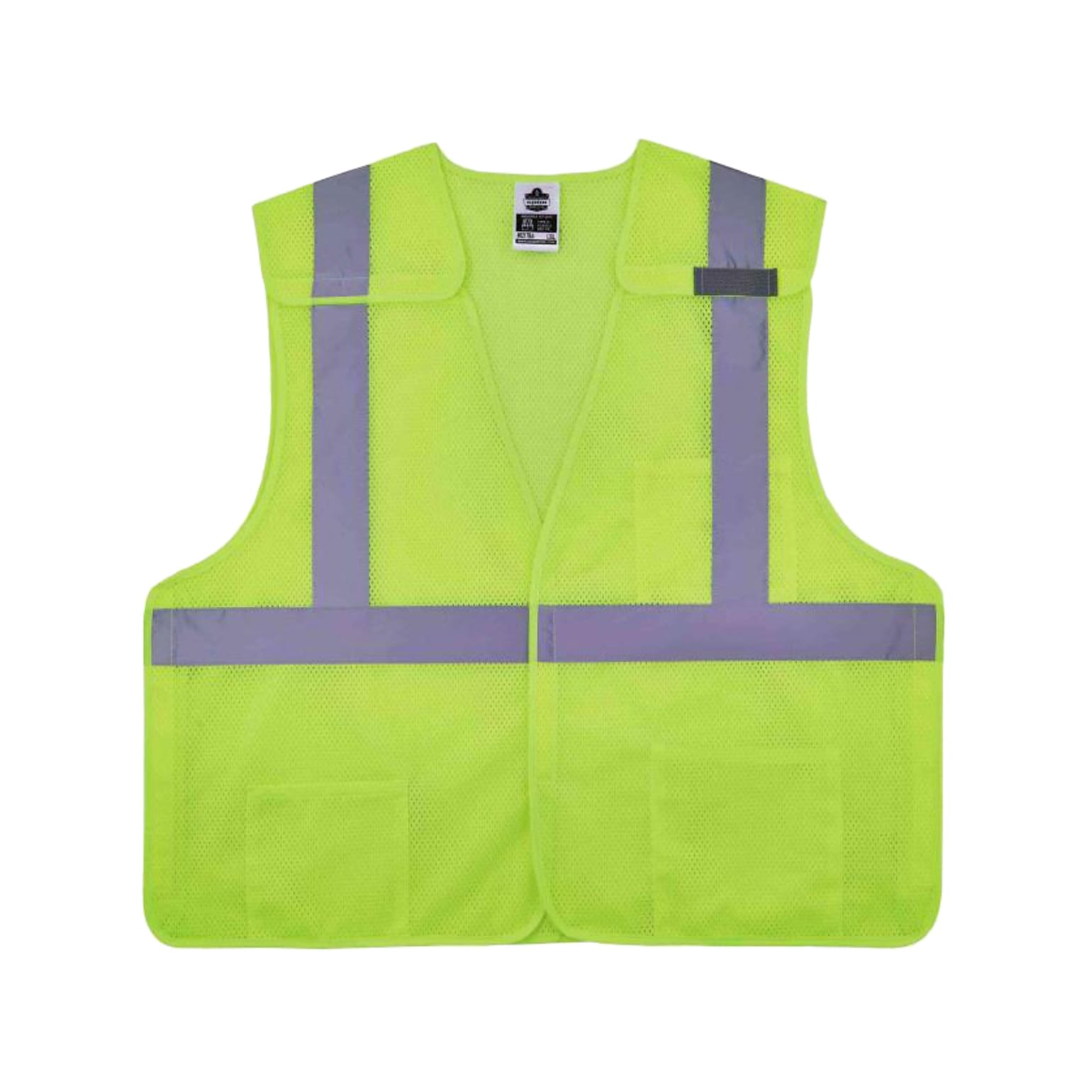 Ergodyne GloWear Hook & Loop Safety Vest, ANSI Class R2, Large/X-Large, Lime (8217BA)