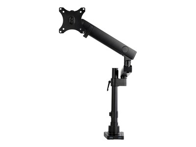 StarTech.com Desk Mount Monitor Arm - Full Motion Single Pole up to 8kg VESA Display - C-Clamp/Grommet, Up 35", Black