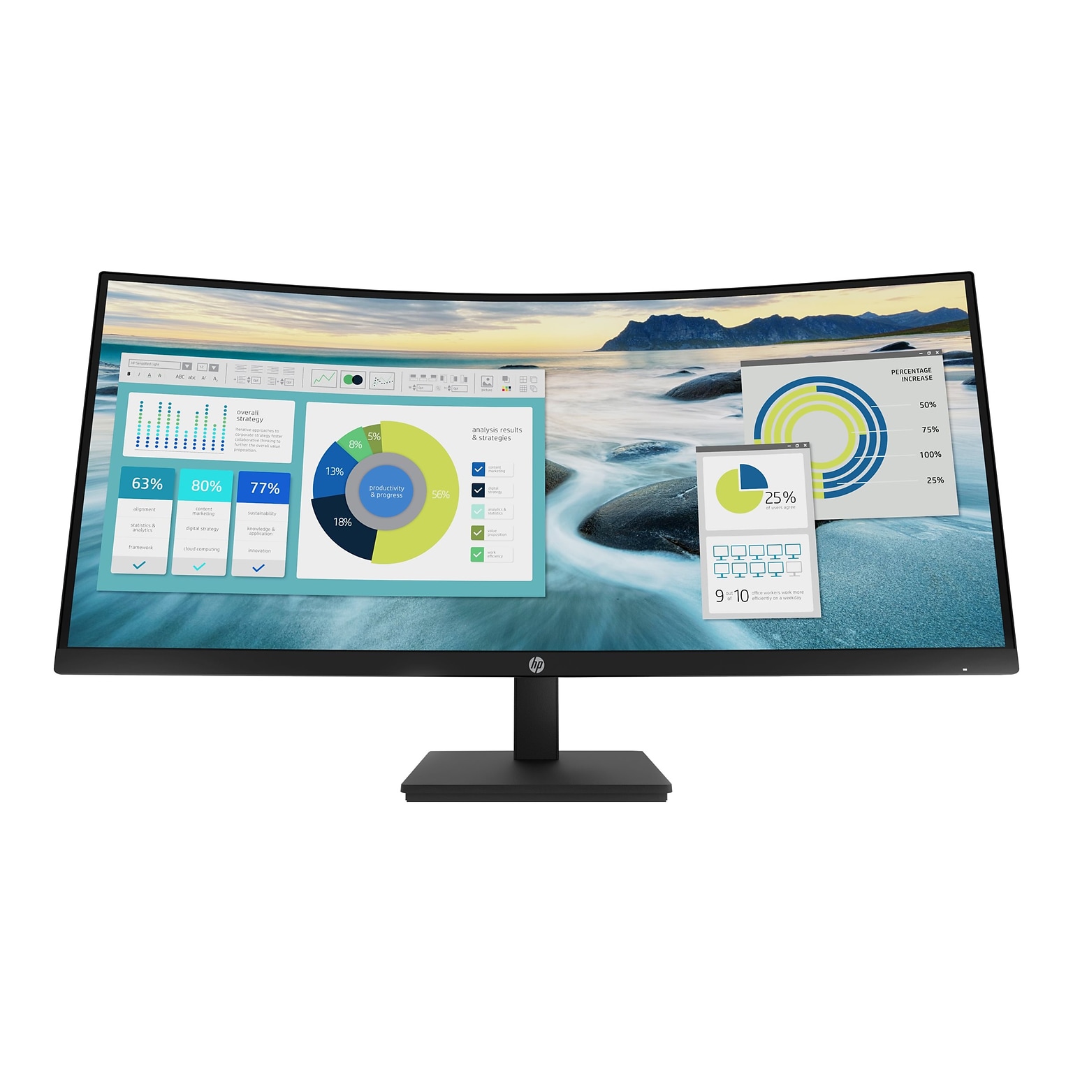 HP P34hc G4 21Y56AA#ABA 34 LED Monitor, Black