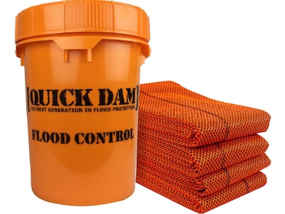 Quick Dam High-Visibility Water Barrier, 120, Up to 8 Gal., 10/Box (QD610-10HV)