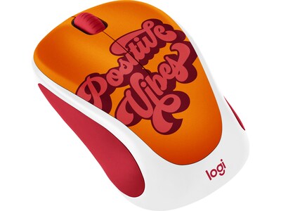 Logitech Design Collection Limited Edition 910-006123 Wireless Optical Mouse, Positive Vibes