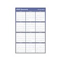 2022 AT-A-GLANCE 36 x 24 Yearly Calendar, Reversible, Blue (A1102-22)