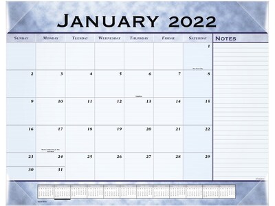 2022 AT-A-GLANCE 17 x 21.75 Monthly Calendar, Slate Blue (89701-22)