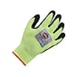Ergodyne ProFlex 7041 Hi-Vis Nitrile-Coated Cut-Resistant Gloves, ANSI A4, Wet Grip, Lime, Large, 12 Pairs (17814)