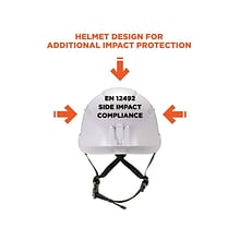 Ergodyne Skullerz 8975 Class C Safety Helmet with MIPS Technology, 6-Point Suspension, White (60204)