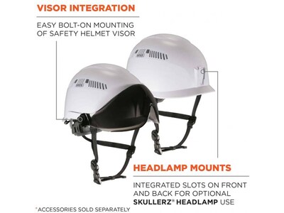 Ergodyne Skullerz 8975 Class C Safety Helmet with MIPS Technology, 6-Point Suspension, White (60204)