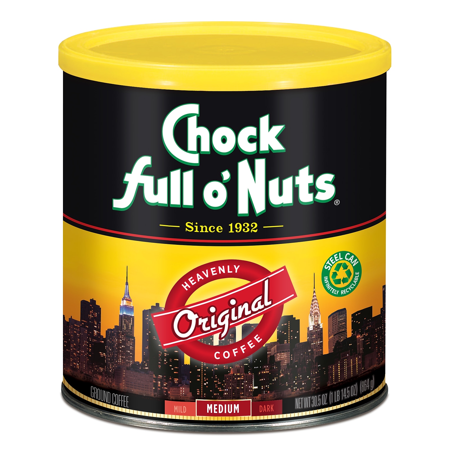 Chock full oNuts Original Blend Ground Coffee, Medium Roast, 30.5 oz. (MZB13000)