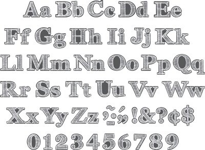 Barker Creek Chalkboard  4 Letters and Numbers, Multicolored, 468/Pack (BCP3508)