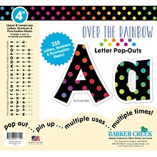 Barker Creek Over the Rainbow 4 Letter Pop Out, All Age