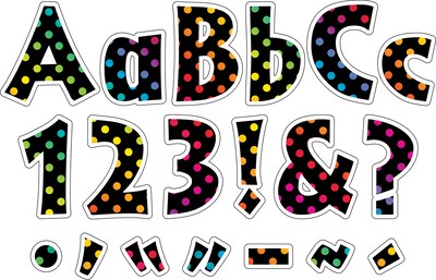 Barker Creek Over the Rainbow  4" Letters and Numbers, Multicolored, 255/Pack (LL1712)