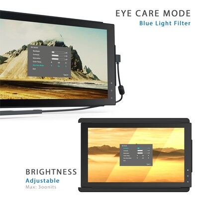 Mobile Pixels TRIO Max 101-1004P01 14" Portable LCD Monitor, Metallic Black