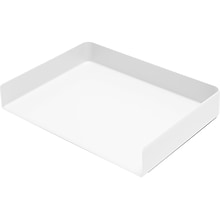 Poppin Stackable Front Loading Letter Tray, Letter Size, White, 4/Pack (108520)