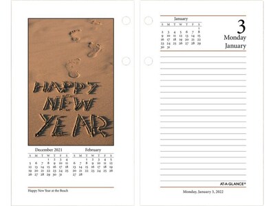 2022 AT-A-GLANCE 6 x 3.5 Daily Calendar Refill, White (E417-50-22)