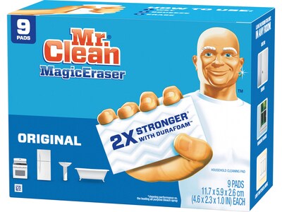 Mr. Clean Magic Eraser Original, Cleaning Pads with Durafoam, 9 count (69516)