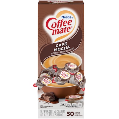 Coffee mate Café Mocha Liquid Creamer, 0.38 Oz., 50/Box (NES35115)