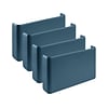 Poppin 1-Pocket Plastic Wall File, Slate Blue, 4/Pack (108515)