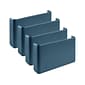 Poppin 1-Pocket Plastic Letter Size Wall File, Slate Blue, 4/Pack (108515)