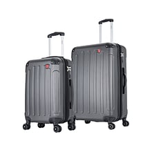 DUKAP Intely 2-Piece Plastic Luggage Set, Gray (DKINT0SM-GRE)