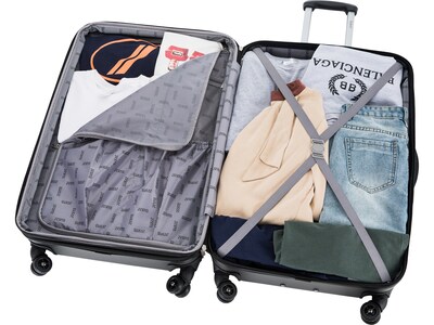 DUKAP Intely 2-Piece Hardside Spinner Luggage Set, TSA Checkpoint Friendly, Gray (DKINT0SM-GRE)