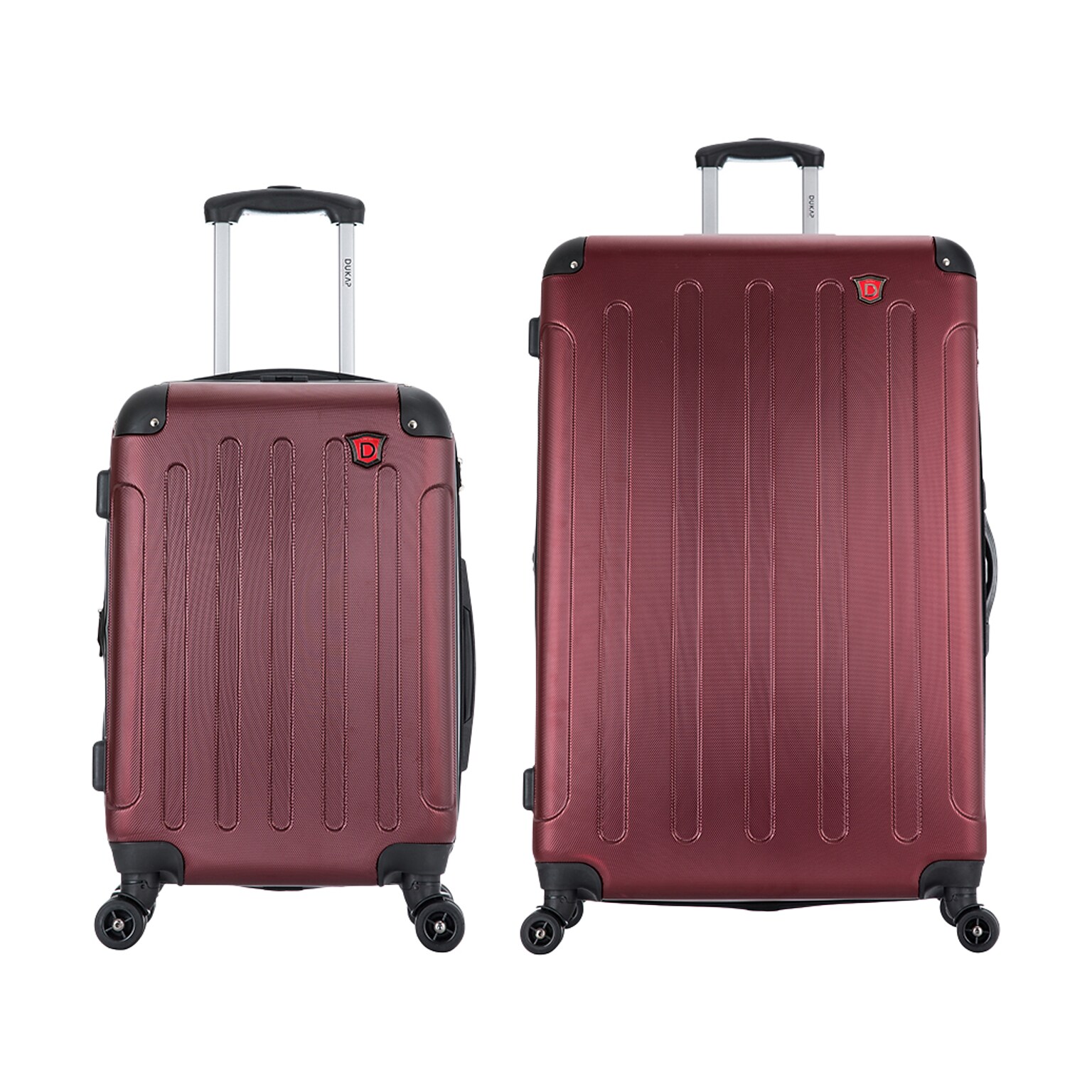 DUKAP Intely 2-Piece Hardside Spinner Luggage Set, TSA Checkpoint Friendly, Wine (DKINT0SM-WIN)