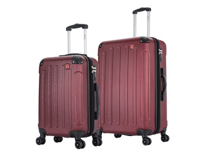 DUKAP Intely 2-Piece Plastic Luggage Set, Wine (DKINT0SM-WIN)