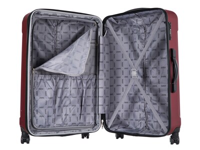 DUKAP Intely 2-Piece Hardside Spinner Luggage Set, TSA Checkpoint Friendly, Wine (DKINT0SM-WIN)