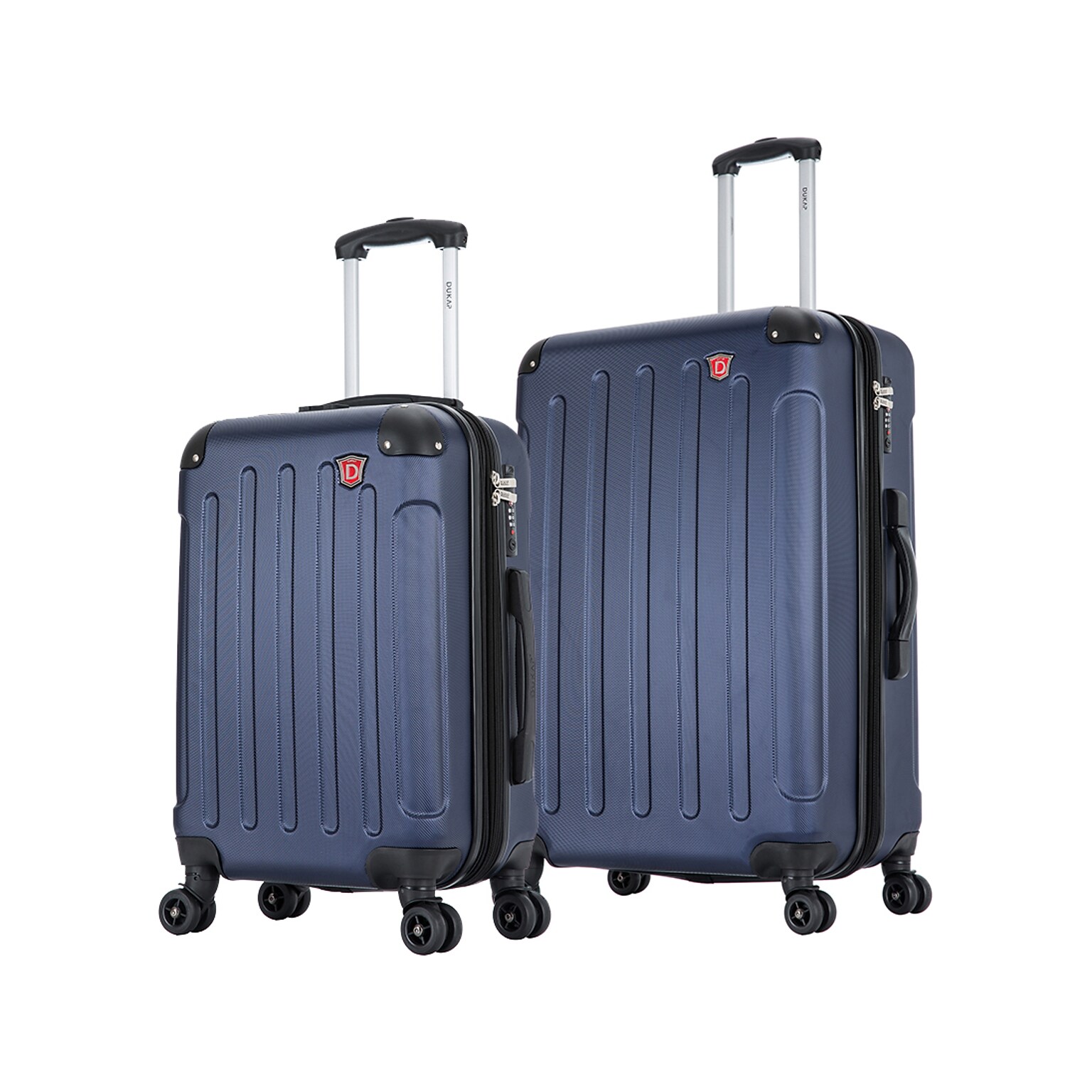 DUKAP Intely 2-Piece Hardside Spinner Luggage Set, TSA Checkpoint Friendly, Blue (DKINT0SM-BLU)