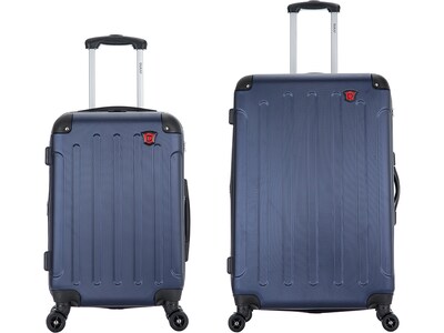 DUKAP Intely 2-Piece Plastic Luggage Set, Blue (DKINT0SM-BLU)