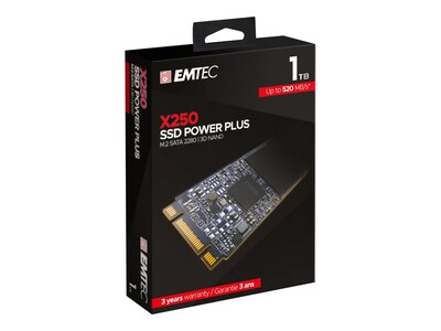 Emtec X250 Power Plus ECSSD1TX250 1TB M.2 SATA Internal Solid State Drive