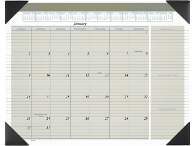 2022 AT-A-GLANCE Executive 21.75 x 17 Monthly Desk Pad Calendar, White (HT1500-22
