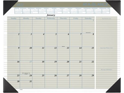 2022 AT-A-GLANCE Executive 21.75 x 17 Monthly Desk Pad Calendar, White (HT1500-22