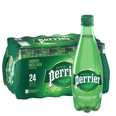 Perrier Carbonated Mineral Water, 16.9 Fl oz., 24/Carton (100929)