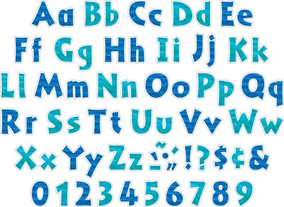 Barker Creek Sea & Sky, Kai Ola  4" Letters and Numbers, Multicolored, 510/Pack (4130)
