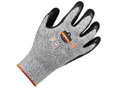 Ergodyne ProFlex 7031 Nitrile Coated Cut-Resistant Gloves, ANSI A3, Gray, Large, 12 Pairs (17984)