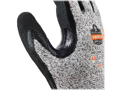 Ergodyne ProFlex 7031 Nitrile Coated Cut-Resistant Gloves, ANSI A3, Gray, Large, 12 Pairs (17984)