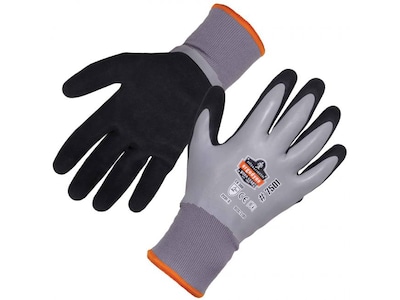 Ergodyne ProFlex 7501 Waterproof Winter Work Gloves, Gray, Large, 12 Pairs (17634)