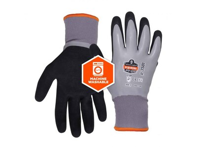 Ergodyne ProFlex 7501 Waterproof Winter Work Gloves, Gray, Large, 12 Pairs (17634)