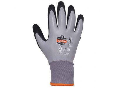 Ergodyne ProFlex 7501 Waterproof Winter Work Gloves, Gray, Large, 12 Pairs (17634)