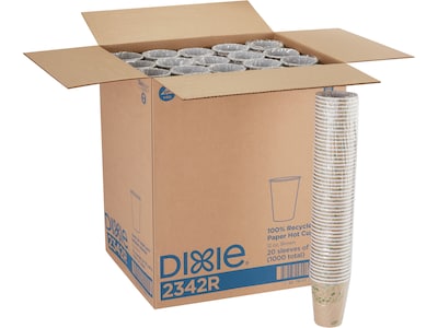 Dixie EcoSmart Fiber Hot/Cold Cups, 12 Oz., Kraft Paper, 1000/Carton (2342R)